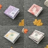 Fashion Men Women Short Wallet PU Leather Dollar Pound Euro Print Folded ID Credit Card Holder Case Cash