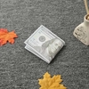 Fashion Men Women Short Wallet PU Leather Dollar Pound Euro Print Folded ID Credit Card Holder Case Cash