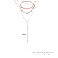 Fashion Multi-layer Pendant Clavicle Chain Long Necklace Different Lengths Jewelry Set for Women