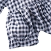 Fashion Newborn Infant Baby Girls Jumpsuit Plaid Check Short Sleeve Button Toddler Romper Outfits Blue/Red/Black