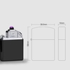 Fashion Pure Color USB Rechargeable Electronic Hit Fire Machine Windproof Flameless Metal Smoking Cigarette Lighters of Double Pulsed Arc
