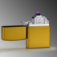 Fashion Pure Color USB Rechargeable Electronic Hit Fire Machine Windproof Flameless Metal Smoking Cigarette Lighters of Double Pulsed Arc