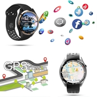 I3 Heart Rate Smart BT Sport GPS 3G/2G Watch Phone WCDMA GSM MTK6580 1.3GHz CPU 1.39" 400*400P Touch Screen 512MB RAM + 4GB ROM Android 5.1 Call Notification Pedometer Alarm Metal Frame MP3 MP4 WiFi