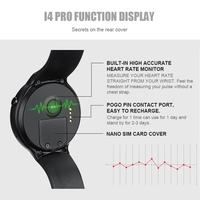 I4 Pro Heart Rate Smart BT Sport GPS 3G/2G Watch Phone MTK6580 1.3GHz 2GB RAM+16GB ROM Android 5.1 Call Notification Pedometer Alarm Metal Frame MP3 MP4 WiFi 400mAh