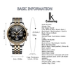 IKColouring Fashion Business Automatic Men Watches 1ATM Life Water-resistant Luminous Mechanical Man Wristwatch Calendar Moon Phase