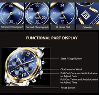 IKColouring Fashion Casual Quartz Watch 3ATM Water-resistant Men Watch Luminous Wristwatch Male Chronograph