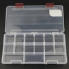 Ilure 5 Compartments Transparent Visible Plastic Fishing Box 22.5*11.2*3.3cm Durable Fishing Tackle Box