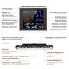 Indoor Digital Color Thermometer Hygrometer Clock