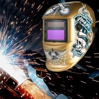 Industrial Welding Helmet Solar Power Auto Darkening Welding Helmet TIG MIG Mask Skull Grinding Hat Design