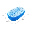 Inflatable Baby Bath Tub Swimming Pool Anti-Slip Safety with Central Cushion Seat Blue
