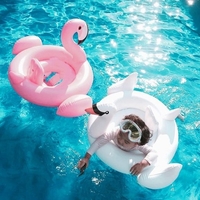 Inflatable Flamingo/Unicorn/Swan Pool Float Circle Mattress Swimming Ring Swin Seat Boat Raft Summer Water Fun Pool Toys(Pink Flamingo)