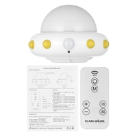 Infrared LED Night Light Wall Baby Room Nursery Adjustable Brightness Nightlight with Remote Control AC110-240V
