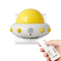 Infrared LED Night Light Wall Baby Room Nursery Adjustable Brightness Nightlight with Remote Control AC110-240V