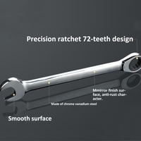 Inner Hexagon Wrench Open Spanner Ratchet Wrench CR-V72 27mm