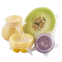 INSTA LIDS 6 PCS Kitchen Silicone Stretch Suction Pot Cooking Stopper Cover