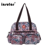 Insular Baby Diaper Bag Handbag Large Capacity Mummy Nappy Nursing Bag Travel for Baby Care Red
