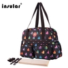 Insular Baby Diaper Bag Handbag Large Capacity Mummy Nappy Nursing Bag Travel for Baby Care Red