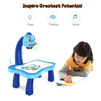Intellectual Children Painting Board Table Art Desk Easel with Music Lantern Slides Color Pens Drawing Book Perfect Gift for Kids