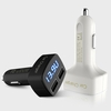Intelligent 4 in 1 Car Charger 3.1A Dual USB Charging Port