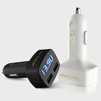 Intelligent 4 in 1 Car Charger 3.1A Dual USB Charging Port