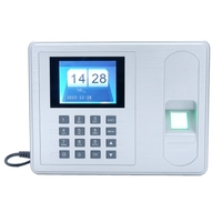 Intelligent Biometric Fingerprint Password Attendance Machine Employee Checking-in Recorder 2.4 inch TFT LCD Screen DC 5V Time Attendance Clock