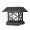 IP65 Water Resistant Outdoor Solar Powered Light Sensor LED Wall Pillar Chapiter Post Lamp for Garden Courtyard Landscape Patio Gate Decoration