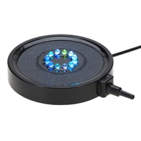 IP68 Waterproof Submersible Underwater Aquarium Bubble Curtain Light Mini Color Changing 12 LED Fish Tank Lamp with 1.5m Pipe Tube for Air Pump
