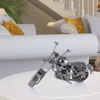 Iron Art Motorcycle Tooarts Home Decoration Handicraft Metal Sculpture Modern Sculpture Crafts Artwork Gift