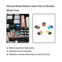 IZTOSS Manual Reset Circuit Breaker Blade Fuse with Button 10A for Car Truck Motorcycle