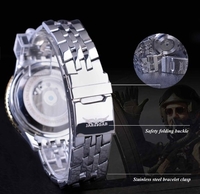 JARAGAR Fashion Automatic Mechanical Watch Stainless Steel Strap Men Wrist Watch