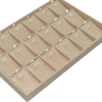 Jewelry Storage Drop Pendant Necklace Earring Display Pillow Burlap Plate Tray Holder Show Case