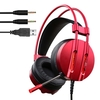 JIES PC Wired Gaming Headset with Microphone Earphone 3.5mm Over-Ear Headphone with Water-cool LED Light for Xbox One PS4 Laptop Computer