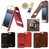 Jisoncase Genuine Leather Flip Case Cover for iPhone 5
