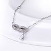 JURE S925 Solid Sterling Silver Chain Necklace The One Jewelry Zirconia 18 Inch