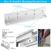 L Mounting Bracket Stent For 180KG 350lbs Magnetic Lock Door Aluminium Alloy Holder Stand