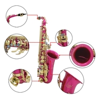 LADE Brass Engraved Eb E-Flat Alto Saxophone Sax