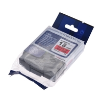 Laminated Label Tape Black on Red Compatible for Brother P-touch Label Printer PT-1010/PT-2100/PT-18R/PT-E200/PT-9500 9mm * 8m