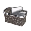 Large Capacity Folding Collapsible Picnic Basket Insulated Cooler Bag Tote Bag Durable Food Wine Beer Storage Bag with Handle for Lunch Beach Holidays Camping Family