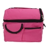 Large Capacity Insulated Square Lunch Bag Cooler Tote Carry Bags Travel Bento Box with Adjustable Shoulder Strap (Wine Red)