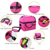Large Capacity Insulated Square Lunch Bag Cooler Tote Carry Bags Travel Bento Box with Adjustable Shoulder Strap (Wine Red)