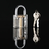 Large Transparent Practice Padlock Locksmith Pick Lock Training Tool with Keys