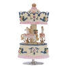 Laxury Windup 3-horse Carousel Music Box Creative Artware/Gift Melody Castle in the Sky Pink/Purple/Blue/Gold Shade for Option