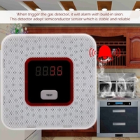 LCD Combustible Gas Leakage Alarm Sensor Tester Human Voice Warning Detector For Alarm System