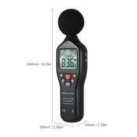 LCD Digital Sound Level Meter 30-130dBA Noise Measuring Instrument Decibel Monitoring Tester with Data Logging Function