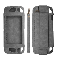 Leather Case Cover Screen Protector Protective Case for Nintendo Switch With Wrist Strap Lanyard