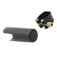 Leather Ligature Fastener with Plastic Cap for Soprano Sax Saxphone Bakelite Mouthpiece Durable