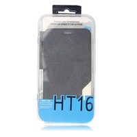 Leather Phone Case Flip Cover Shell Tempered Glass Phone Screen Protector 2 in 1 Gift Pack for HOMTOM HT16