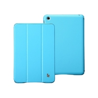 Leatherette Magnetic Smart Cover Protective Case Stand for iPad mini Wake-up Sleep Ultrathin Blue