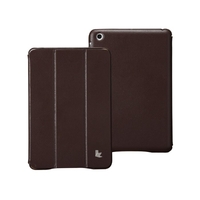 Leatherette Magnetic Smart Cover Protective Case Stand for iPad mini Wake-up Sleep Ultrathin Brown