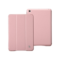 Leatherette Magnetic Smart Cover Protective Case Stand for iPad mini Wake-up Sleep Ultrathin Pink